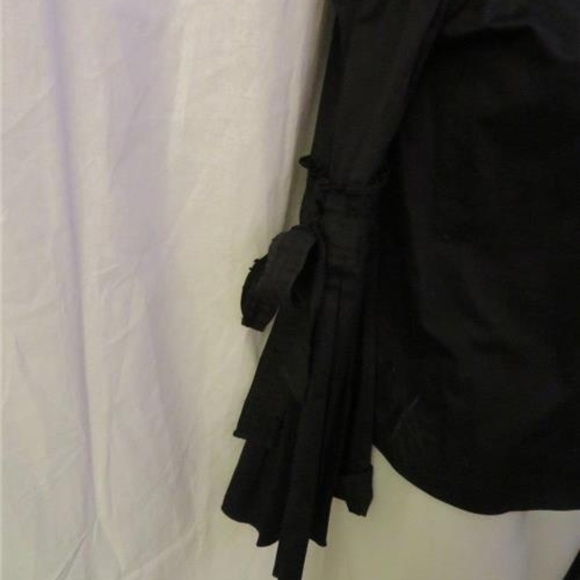 BLOOMINGDALE'S BLACK OFF-THE-SHOULDER BLOUSE SMALL - Picture 4 of 5